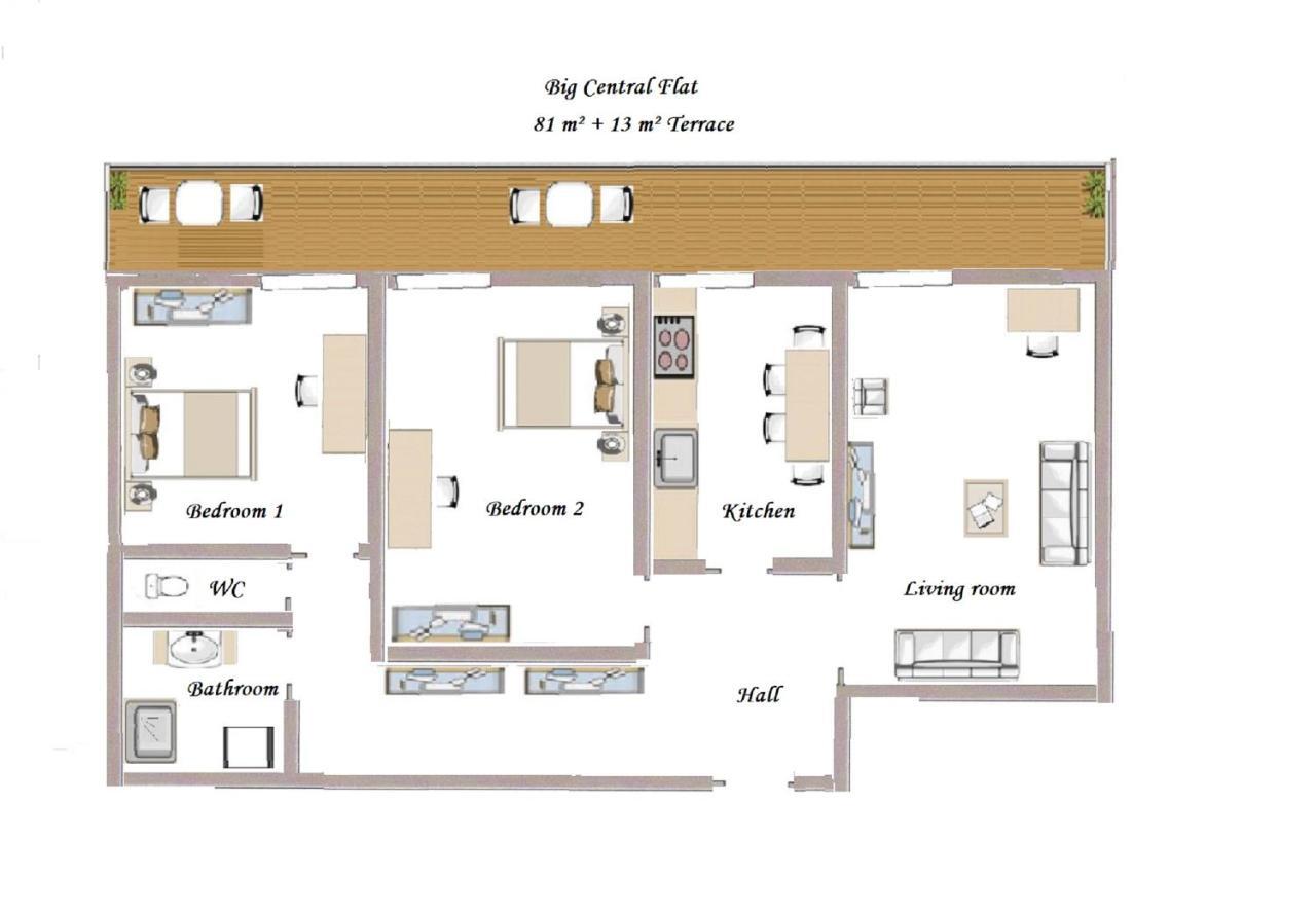 Apartmán Notre Dame - Huge Sunny Modern 2Br Flat - Terrace Nice Exteriér fotografie